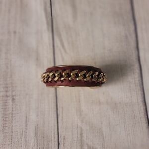 COACH Gold and Purple Chain Cuff Bracelet